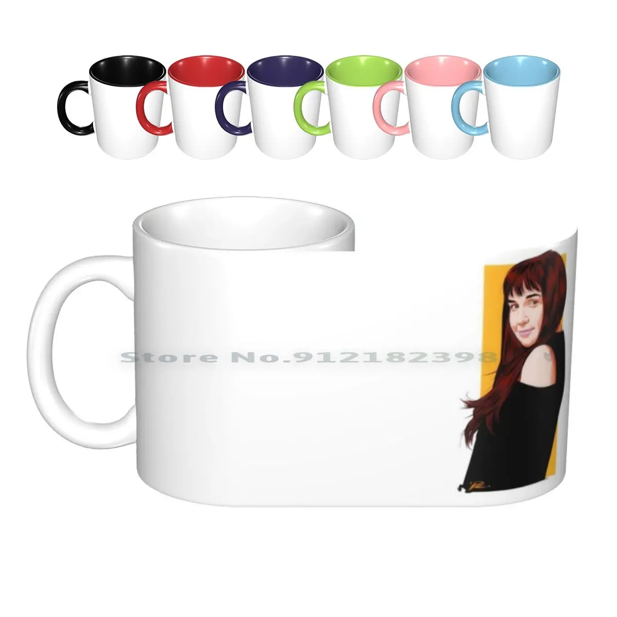 Lena Dunham-An Illustration By Paul Cemmick Ceramic Mugs Coffee Cups Milk Tea Mug Lena Dunham Paul Cemmick Actress Writer