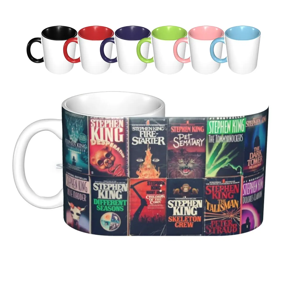 Stephen King Book Fronts Ceramic Mugs Coffee Cups Milk Tea Mug Stephen King King Of Horror Horror Genre Horror Books Stephen