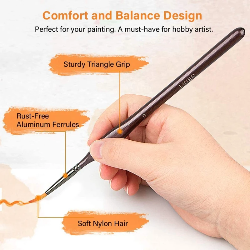 Detail Paint Brush Set,15Pcs Miniature Painting Brushes Kit,Professional Mini Fine Paint Brushes Set