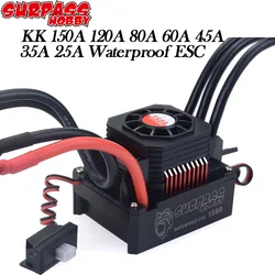 SURPASS HOBBY Waterproof Brushless ESC Speed Controller T PLUG 35A 45A 60A 80A 120A 150A for 1/8 1/10 1/12 RC Racing Car