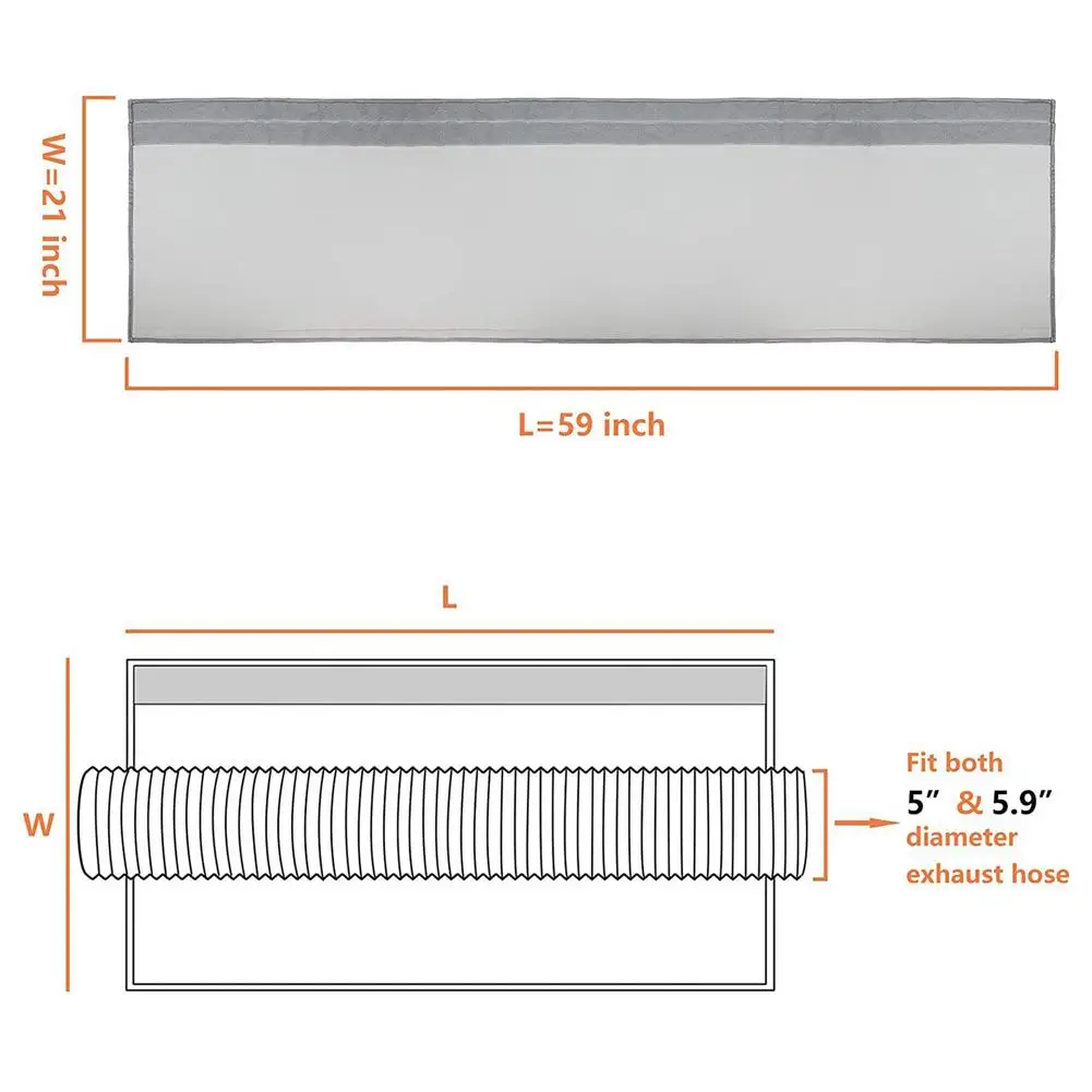 Imagem -06 - Condicionador de ar Portátil Capa de Mangueira Envoltório Isolado ac Mangueira de Escape Manga Proteção de Isolamento Térmico Capa Poeira para Casa