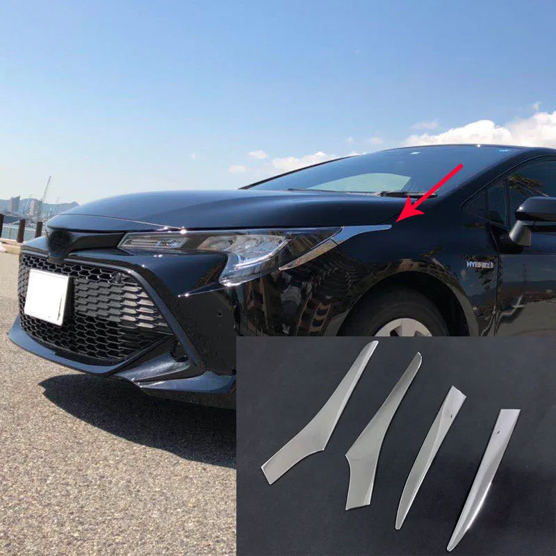 

Car Headlights Eyebrows Eyelids Trim Strips For Toyota Corolla Hatchback / Corolla Sport 2019 Headlights Eyebrows accessories