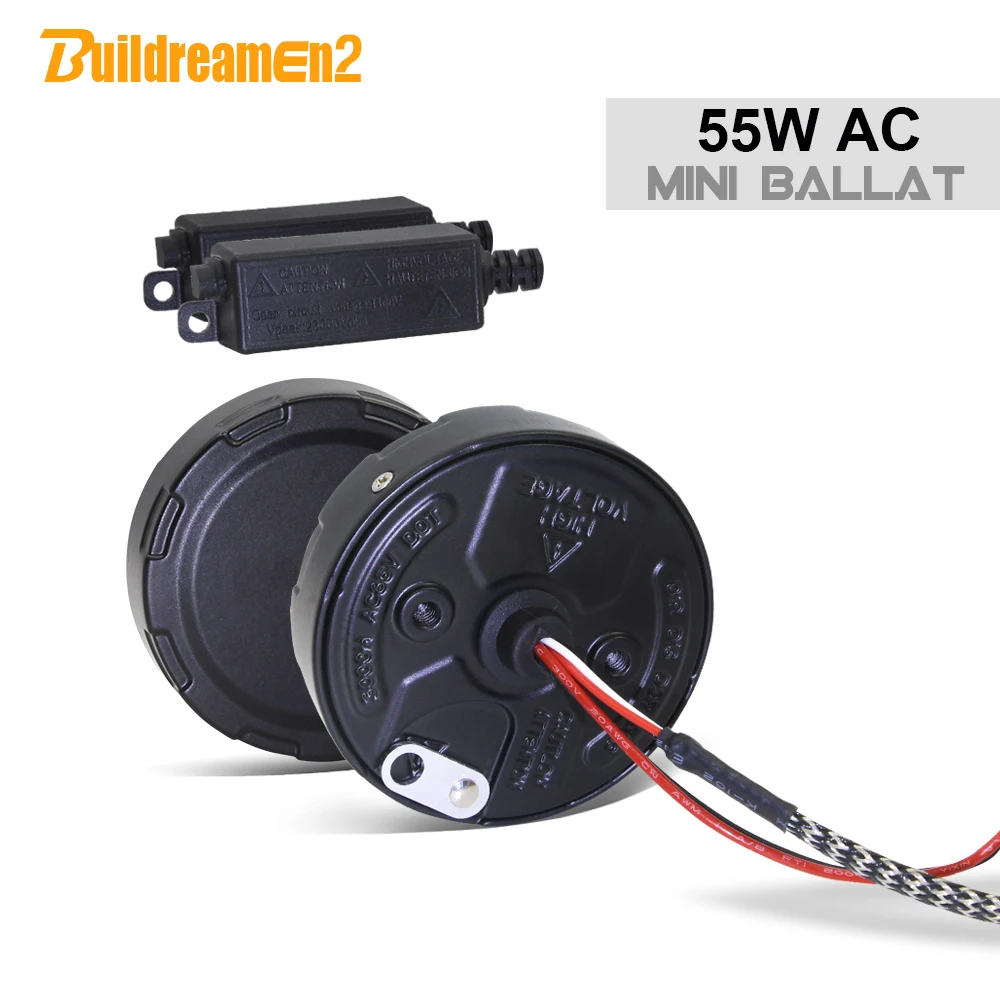 Balasto de Xenón HID de 55W, arranque rápido, Mini bloque de balasto de 12V para bombilla de Xenón H1, H4, H7, H3, H11, 881, 9005, HB3, 9006, HB4, 9012, 9007