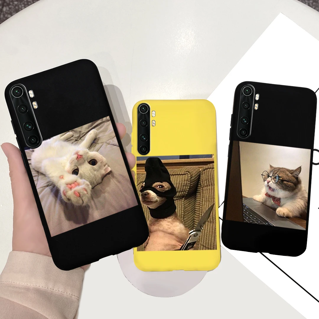 かわいい漫画ケースシャオ mi 注 10 Lite プロケース mi Note10 プロシリコーンソフトキャンディーカラーカバーバンパーシャオ mi Note10Lite 10
