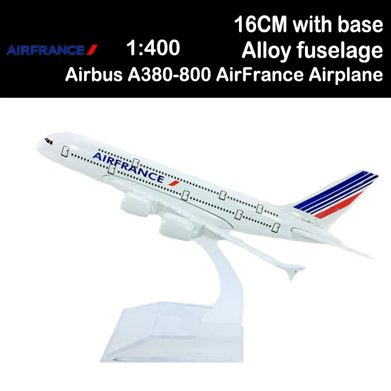 

14CM 1:400 A380-800 Model AirFrance Airplanes W Base Alloy Aircraft Plane Airliner Display Toy Adult Collection Boys Gift