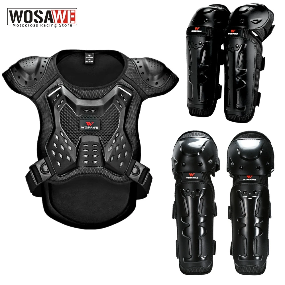 

WOSAWE Adult's Motorcycle Armor Vest Jacket Full Body Chest Support Shoulder Hand Joint Protection Spine Chest Protective Gear