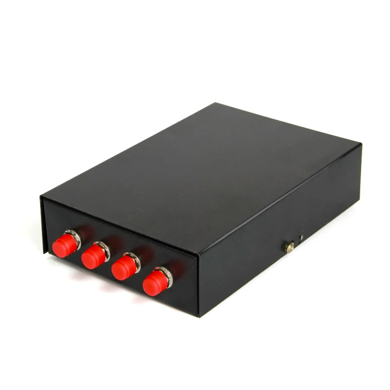 4-Port FC Fiber Optic  Terminal Box 4 Core Light Splice Connection Box Cable Connector Desktop Type FC /UPC with Adapter Pigtail