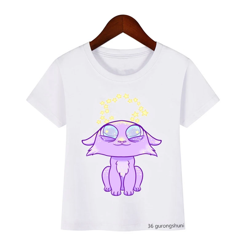 2021ใหม่ Unisex เสื้อผ้าเด็ก Traveler สัตว์พิมพ์เสื้อยืดชาย/หญิง Kawaii เสื้อผ้าเด็ก Cosmic Cat เสื้อ top