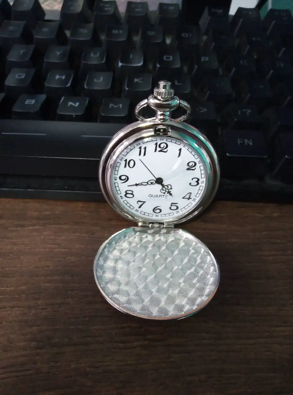 ساعة جيب مع قلادة "إلى ابني" ، ساعة جيب ريترو رومانية ، سلسلة كوارتز ، هدية لطيفة ، للجنسين ، 8966