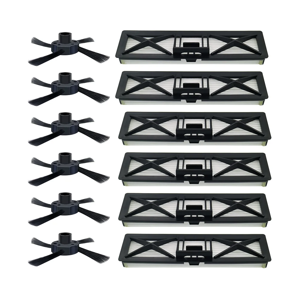 Piezas de robot preformance, filtro hepa PARA POLVO Y cepillo lateral para Neato Botvac D Series 945-0215, 70e, D5, D75, D80, D85, 6 uds.