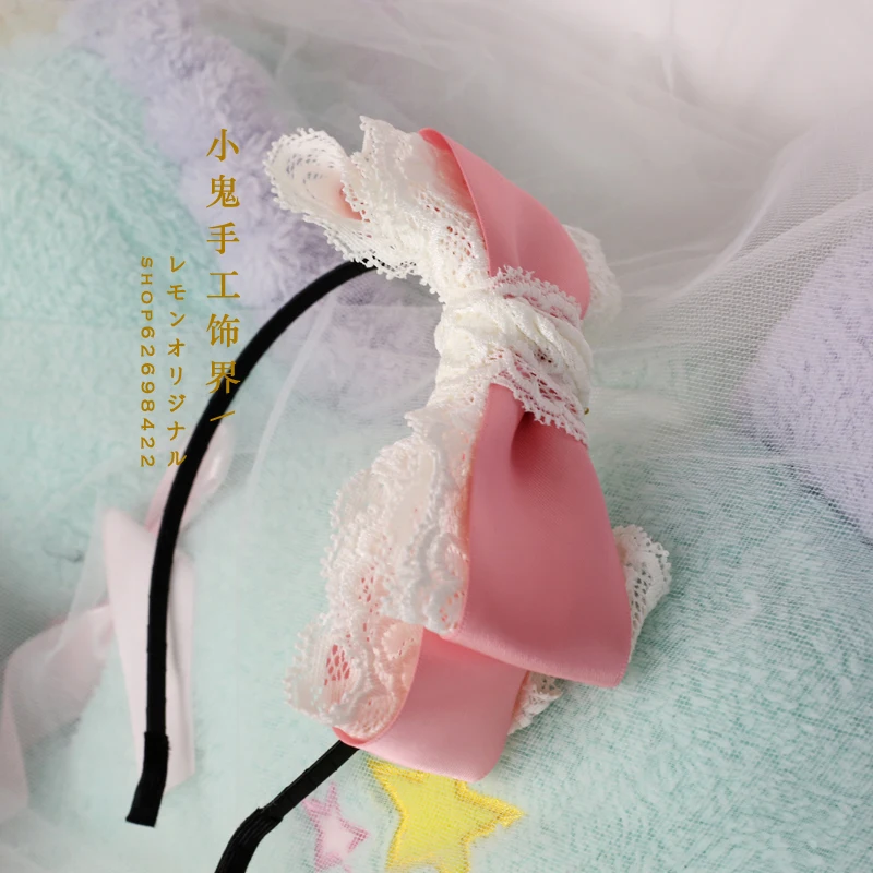 Faixa de cabelo de palácio, princesa japonesa doce lolita acessórios de cabelo para meninas kawaii gótico lolita kc loli