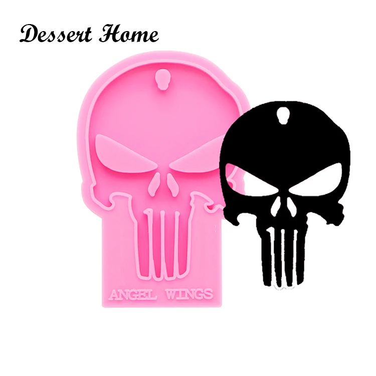 DY0081 DIY Halloween Skull Epoxy Molds Silicone Resin Mold for Keychains Jewelry Making Tools