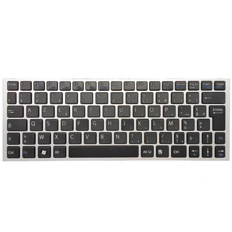 French Laptop keyboard FOR SONY Vaio VPC YA15EC YA16EC YA25EC YA26EC YB15JC YB35JC PCG-31311T 31311U 31211W 31211N Silver/black