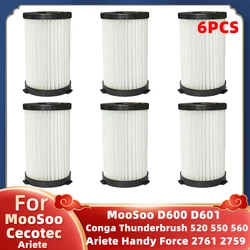 For MooSoo D600 D601 Cecotec Conga Thunderbrush 520 550 560 Ariete Handy Force 2761 2759 RBT Vacuum Cleaner Hepa Filter Parts