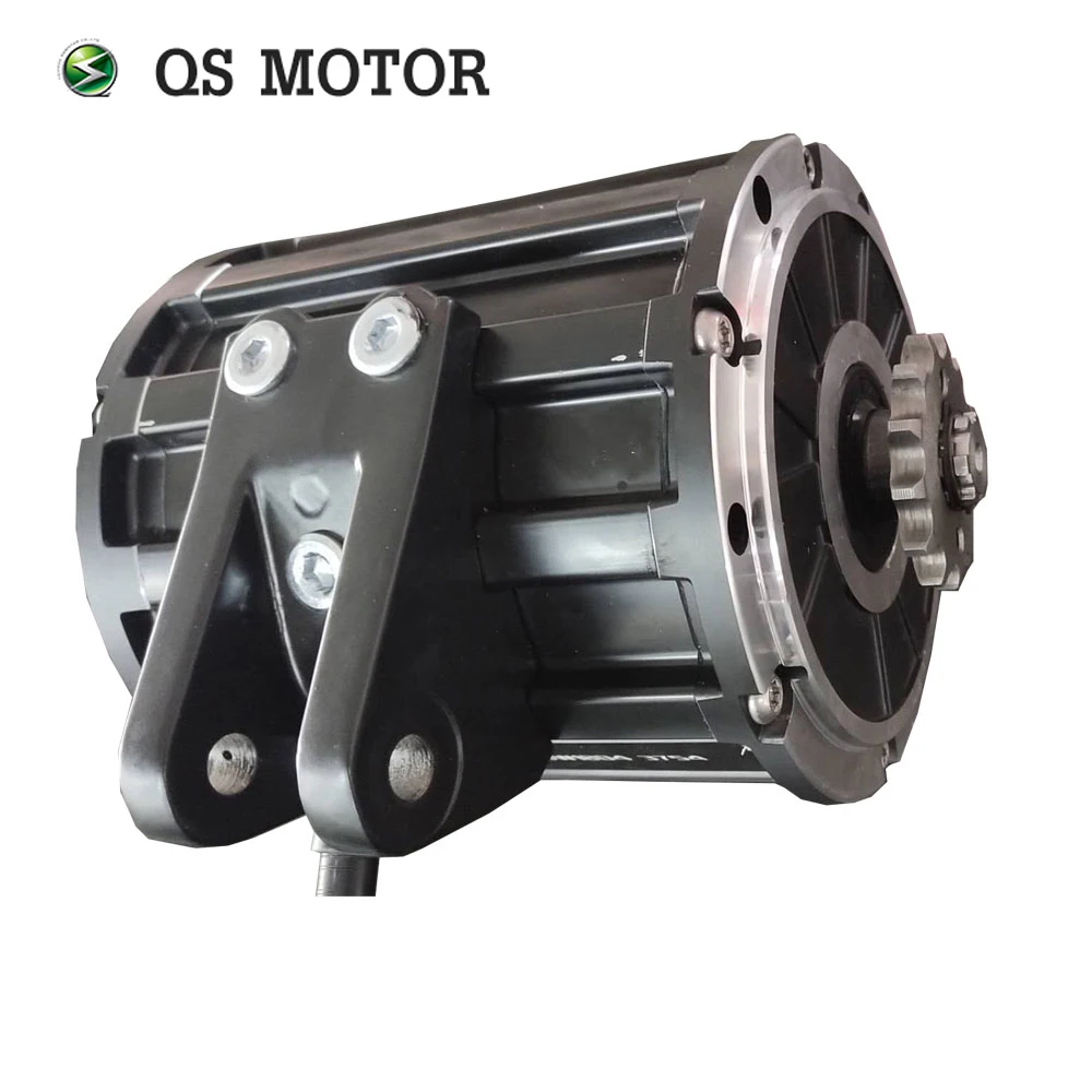 QS MOTOR 120 2000W Mid Drive Motor 428 Sprocket Type And EM100SP Controller For Electric Motorbike 70KPH 72V