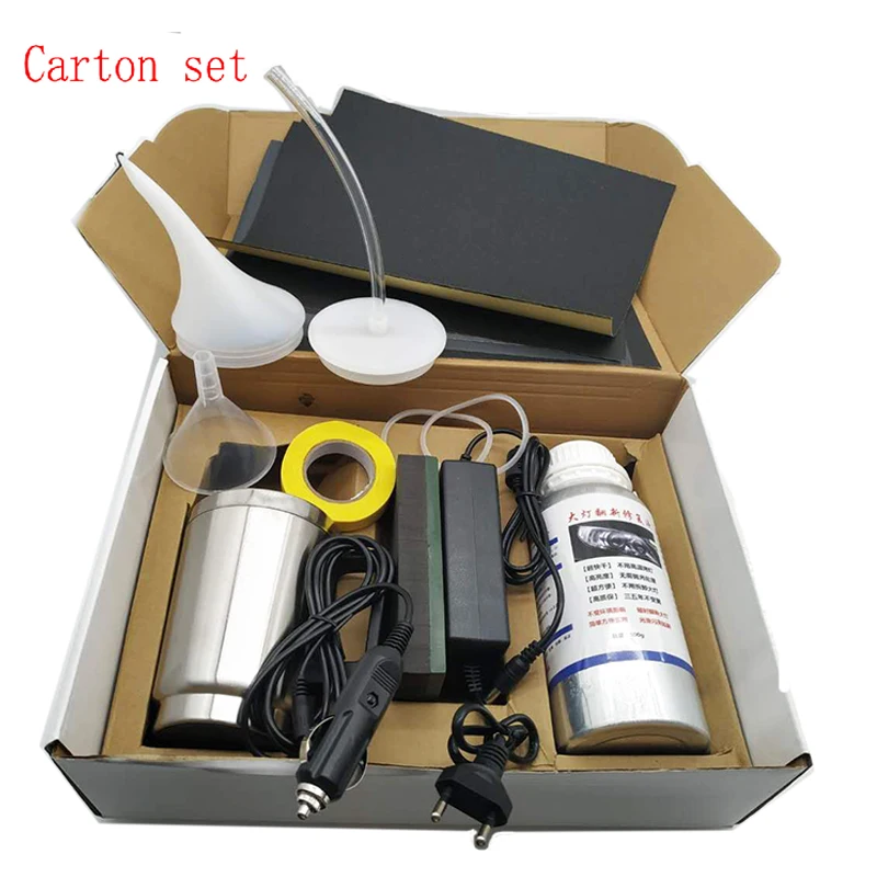 Car Headlight Polishing Restoration Kit Auto Headlight Restorer Repair Set Workshop Tools 800ML Liquid Polymer Evaporator