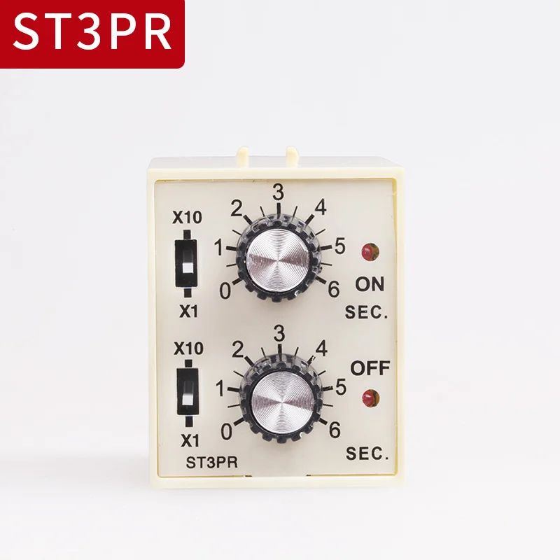 ST3PR electrical time relay Electronic Counter relays digital timer relay with socket base AC 36V/110V//380V DC24V