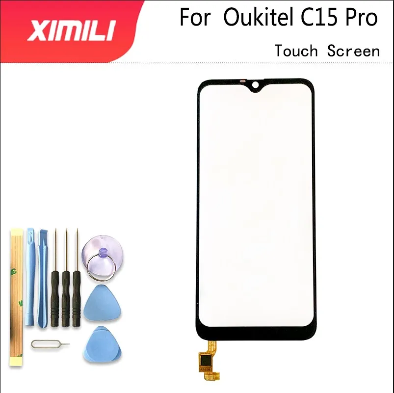 

6.088''Touch Glass Panel For Oukitel C15 Pro Touch Screen Digitizer Sensor Front Outer Glass Lens Original Screen+ Tools