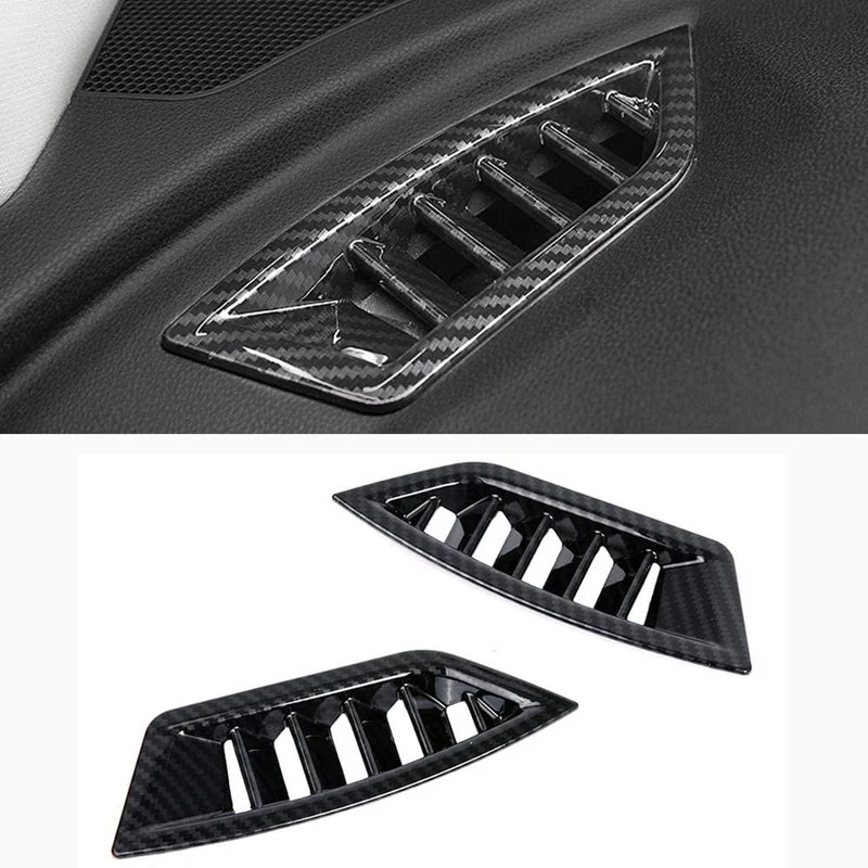 Carbon Fiber Car A/C Air Outlet Vent Cover Trim Decor Frame for Subaru XV Crosstrek Impreza 2018-2021 Accessories, 6Pcs