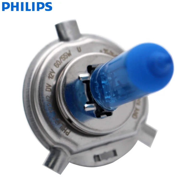 Philips Diamond Vision 9003 HB2 H4 12V 60/55W P43t 12342DVS2 5000K Cool White Light Car Halogen Headlight Hi/lo Beam (Twin Pack)