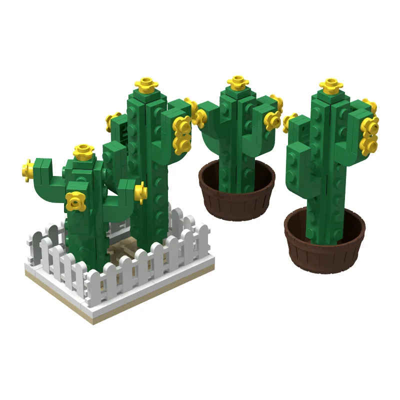 

MOC City Street View Building Blocks Toys Plant Cactus Accessories Kids Scene Toy Botany DIY Comoatible Assemble Block Gift