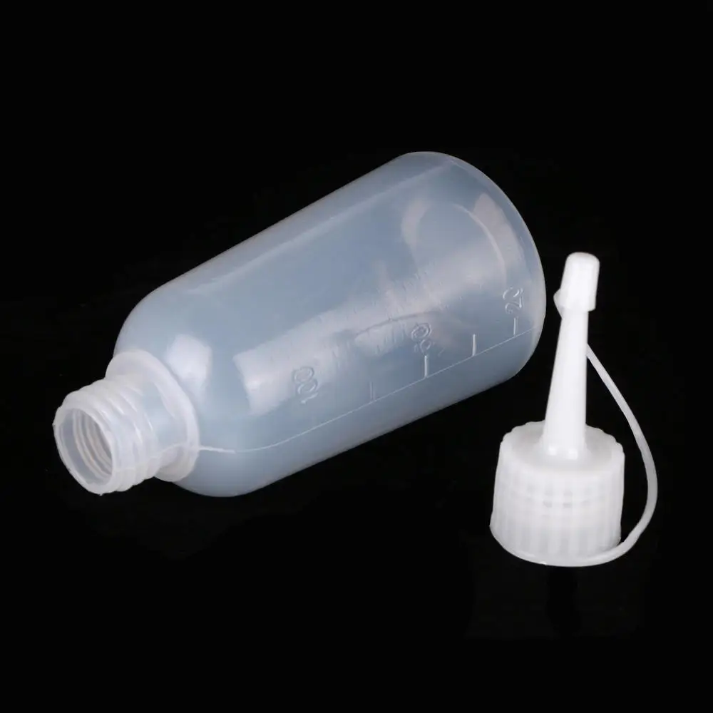 100ml Plastic Clear Tip Applicator Bottle Plastic Squeeze Bottle With Tip Cap For Crafts Art Glue Multi Purpose 1pcs