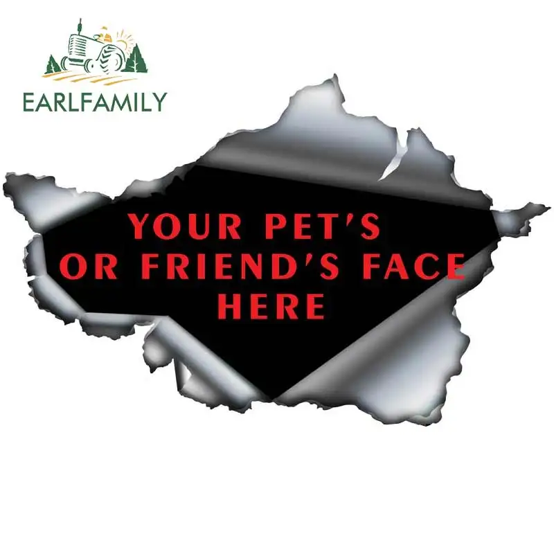 EARLFAMILY 13cm x 12.5cm 3D Parrot Car Sticker Torn Metal Car Window Bumper Decal Reflective Stickers Animal Car Styling Decals