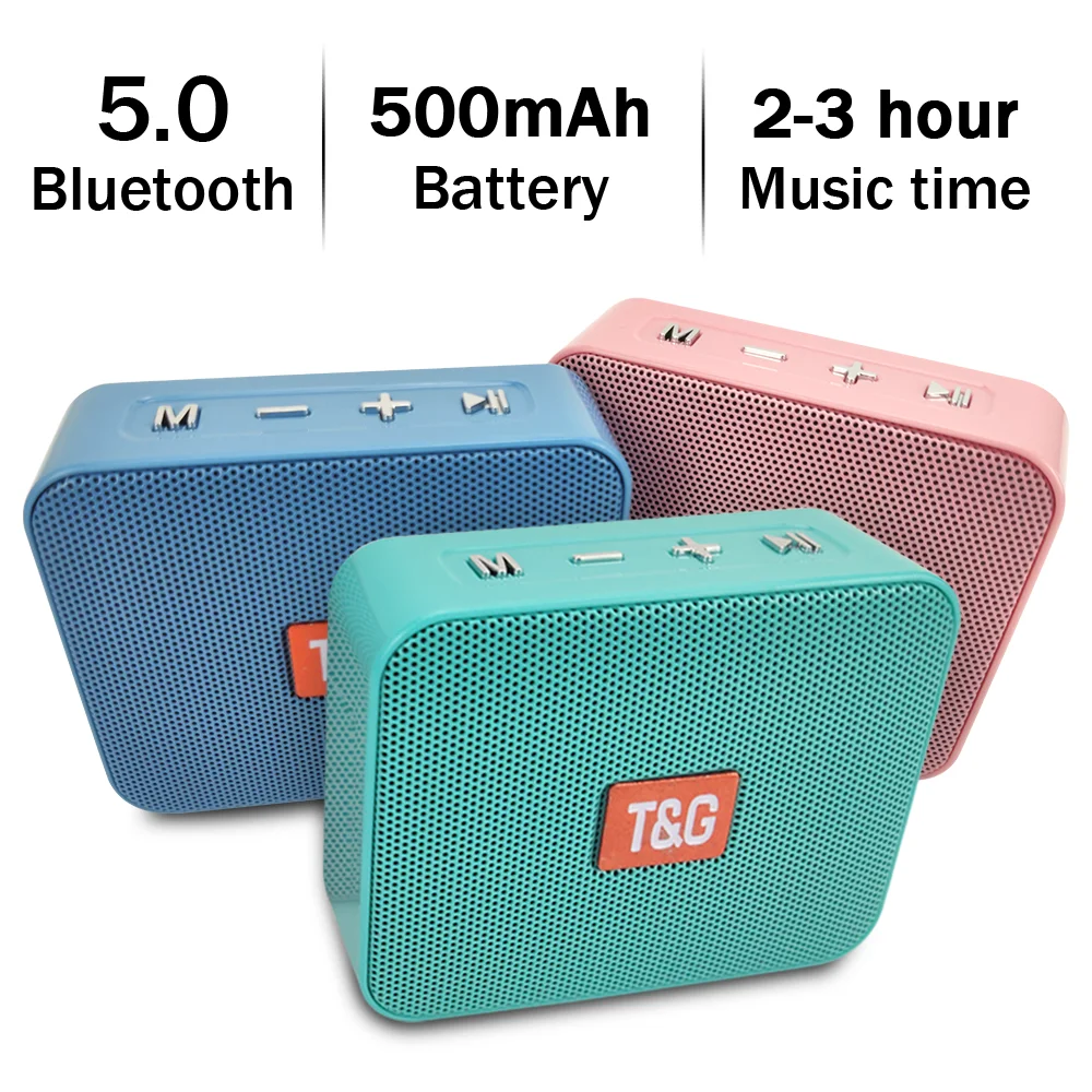 TG166 Portable Small Outdoor Speaker Wireless  Bluetooth-compatible FM Radio Music Column Subwoofer Speaker Supports USB TF Card