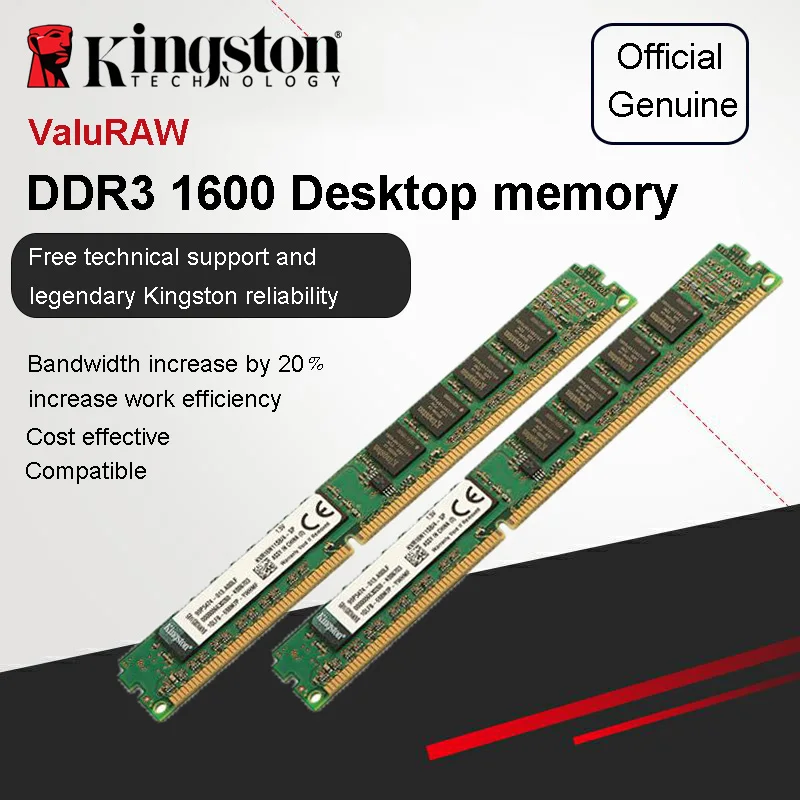 Kingston Memori PC Ram Memoria Modul Komputer Desktop 1GB 2GB DDR2 4GB DDR3 8GB 667 MHz 800 MHz 1333 MHz 1600 MHz DDR4 2133 MHz DIMM