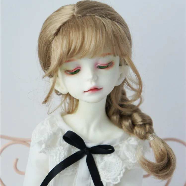 New 1/8 Bjd hair doll accessories Soft synthetic mohair single ponytail twist braid Bjd Wig SD  BJD Doll hair OB11 hair