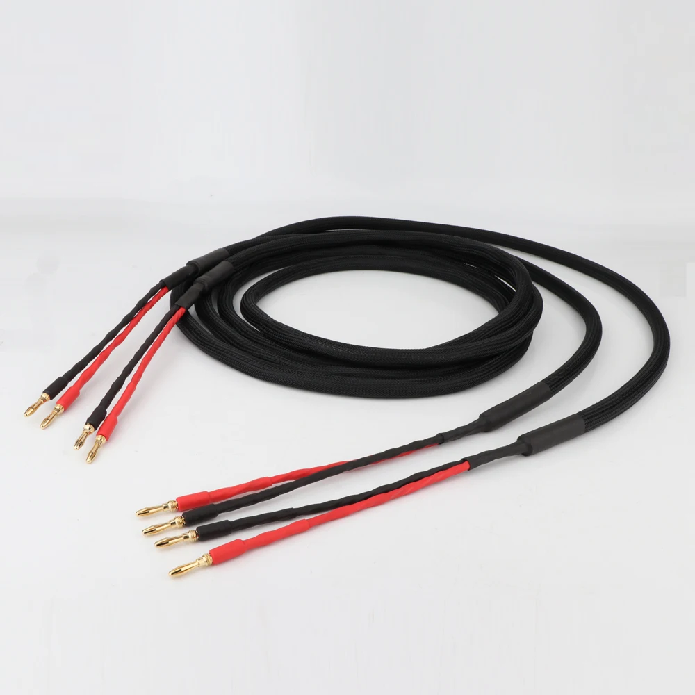 Piar HI-End  Speaker Cable HIFI Audiophile Cable Banana to Banana High Purity Copper Loudspeaker Wire