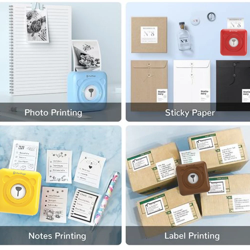 Peripage Bluetooth Mini Thermische Printer Mobiele Pocket Etiket Portable Photo Printer Sticker Label Printer Hungul Voor Smart Telefoon