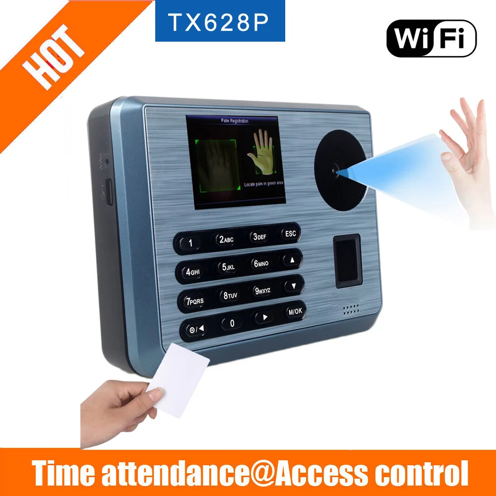 

Professional TX628P Palm and fingerprints identification algorithm Palm Attendance device FP Palm Scanner Professional