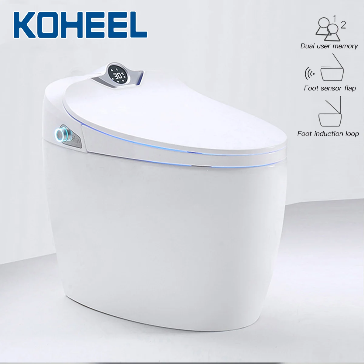 

KOHEEL Smart Toilet Intelligent Toilet WC Elongated Remote Controlled Toilet One-Piece Integrated Automatic Home living F10