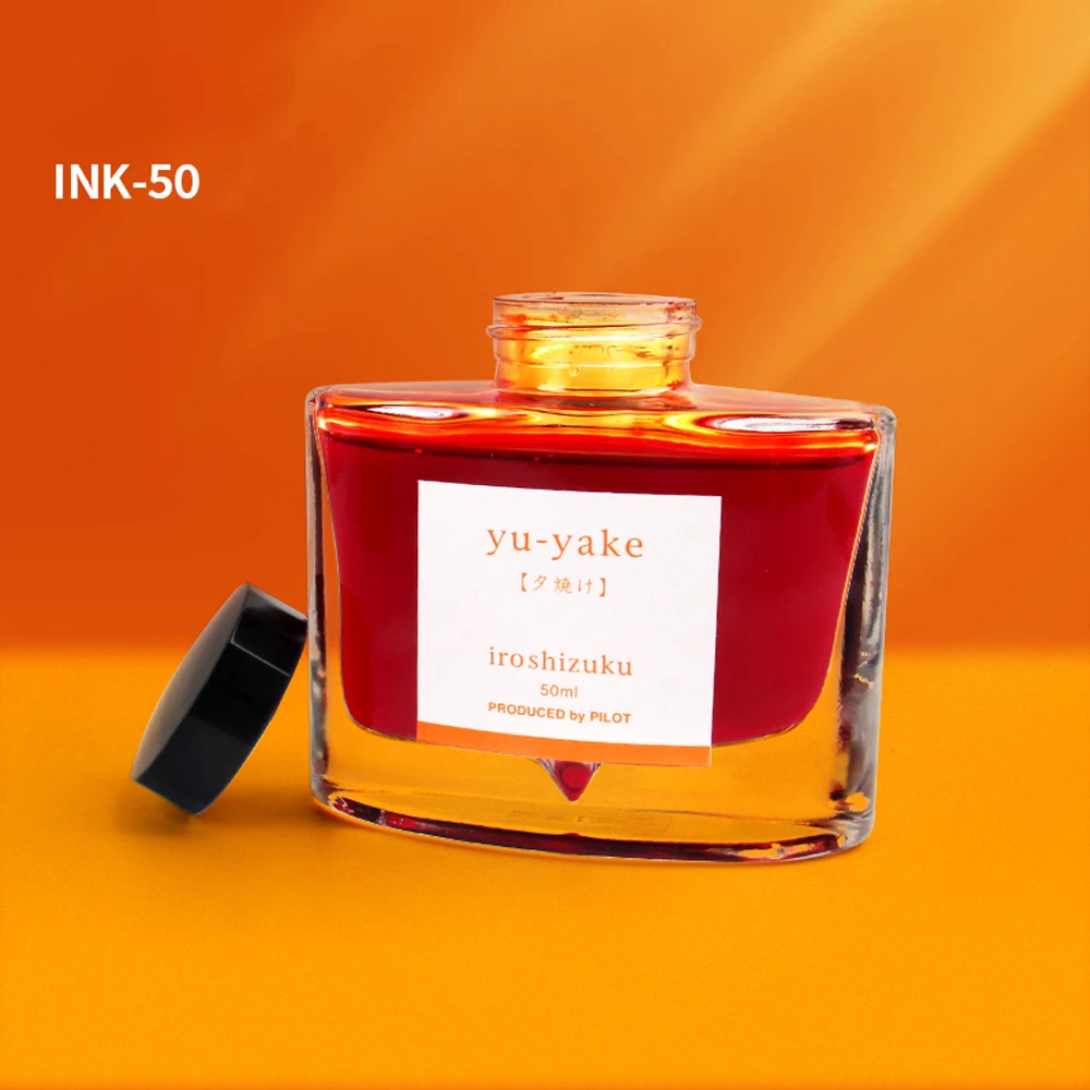 1 Botol Tinta PILOT-50 Tinta Pena Tinta Warna Alami 50Ml Iroshizuku Non-karbon Pena Tinta 24 Warna Non-blocking