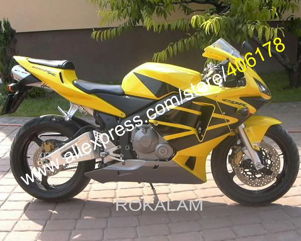 

For Honda CBR 600 600RR CBR600RR 03 04 CBR600 RR F5 CBR600F5 2003 2004 Yellow ABS Fairing Kit (Injection Molding)