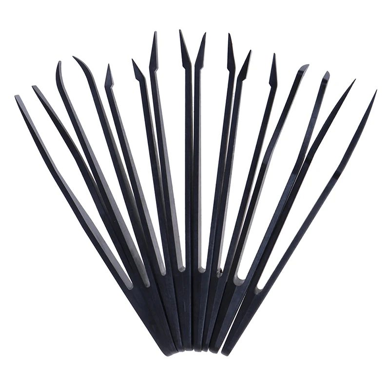 Kit di pinzette elettroniche antistatiche in fibra di carbonio da 8 pezzi Set di utensili manuali per riparazione PCB con pinze in plastica ESD
