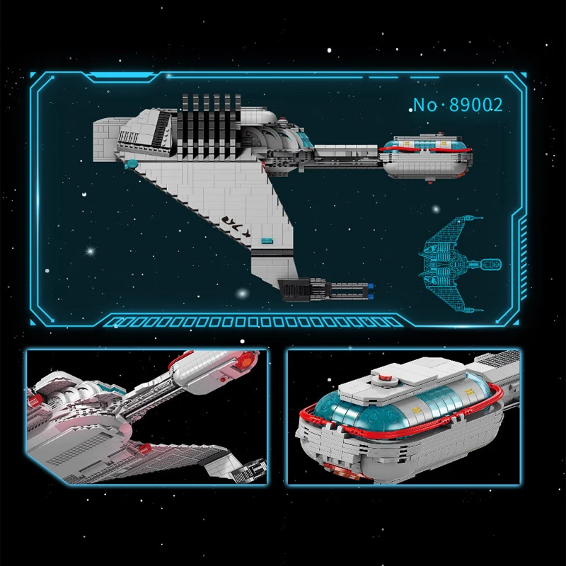 NEW MOC Technical Star-Treks Spaceship U.S.S Enterprise NCC-1701-D Heavy Cruiser Building Blocks Bricks Sets for Adults Gift