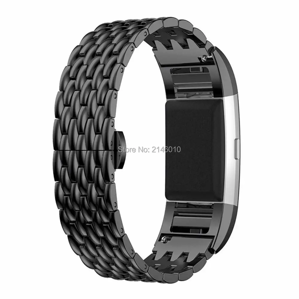 Fitbit Charge 2/2時間用の金属製ステンレススチールストラップ腕時計ブレスレット