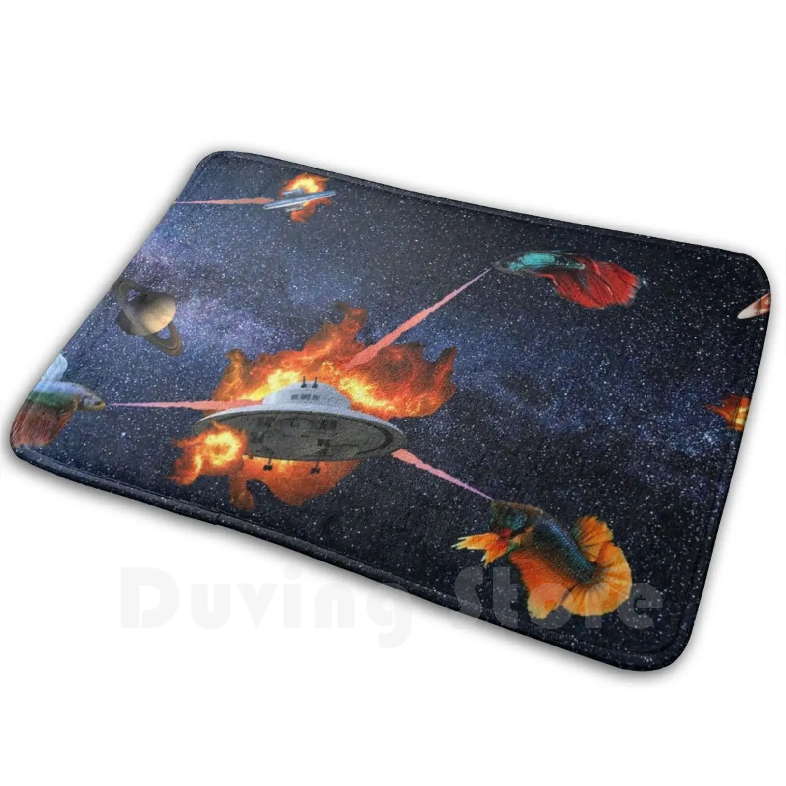 Star Fish Magma Soft Non-Slip Mat Rug 1986 Carpet Cushion Betta Fish Space Explosion Sci Fi Fantasy Planets Galaxy Milky