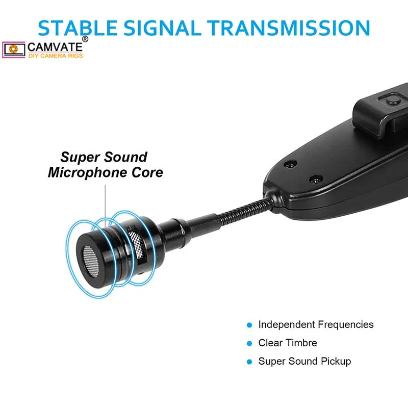 Беспроводной микрофон CAMVATE UHF, гарнитура с лацканом, петличный микрофон W для живых шоу и голосового усилителя, сценические динамики, учитель, туристический гид