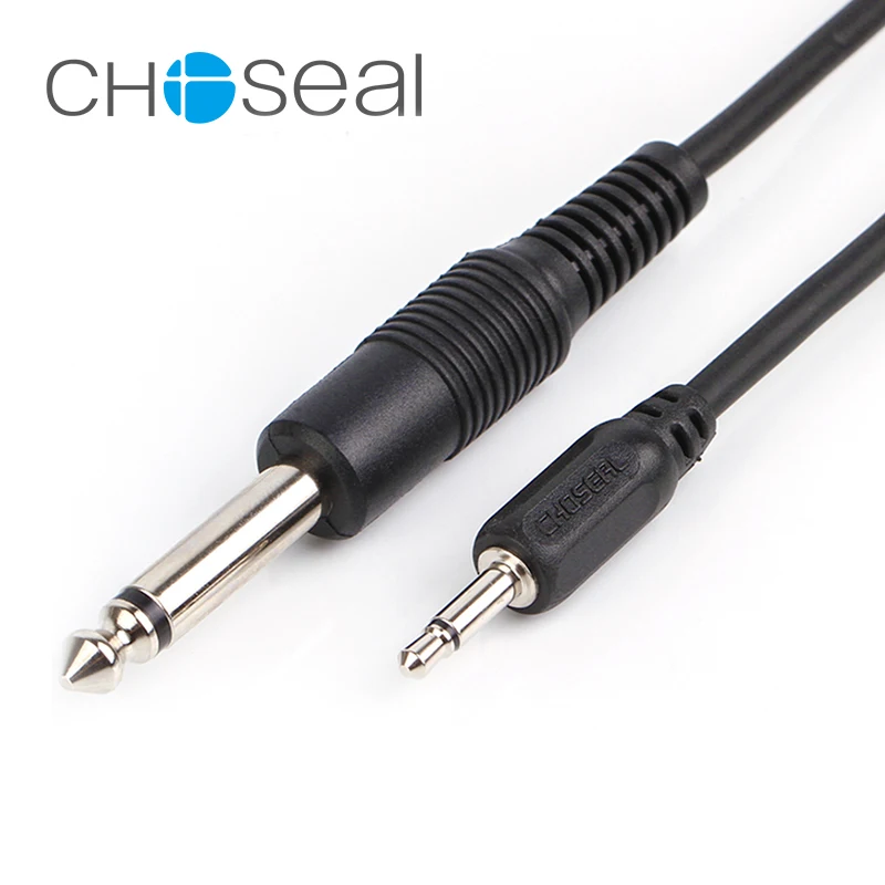 Choseal qs6712 3.5mm jack para 6.35mm jack adaptador aux cabo estéreo para misturador amplificador cd player alto-falante