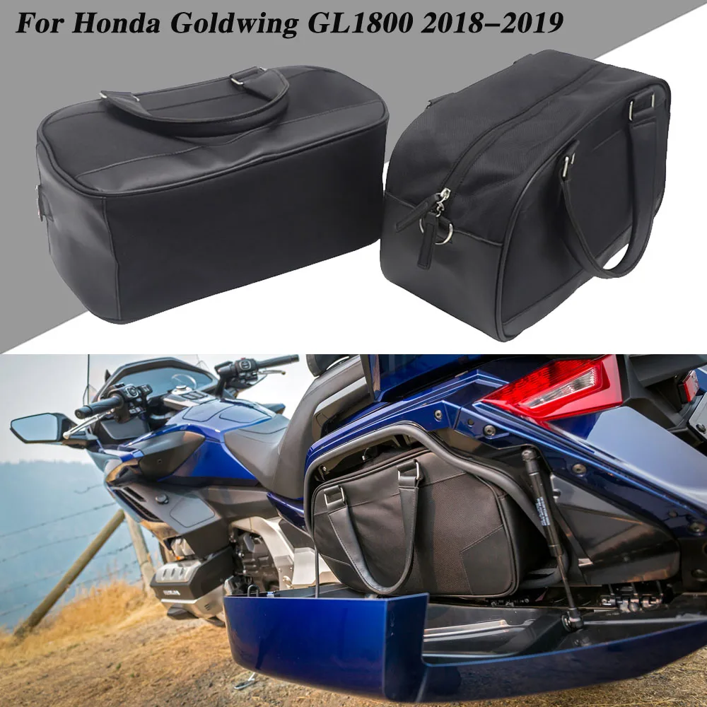 Para Honda Goldwing GL1800 F6B 2018 2019 2020 2 piezas bolsa de sillín de motocicleta casquillo de sillín accesorios de motocicleta