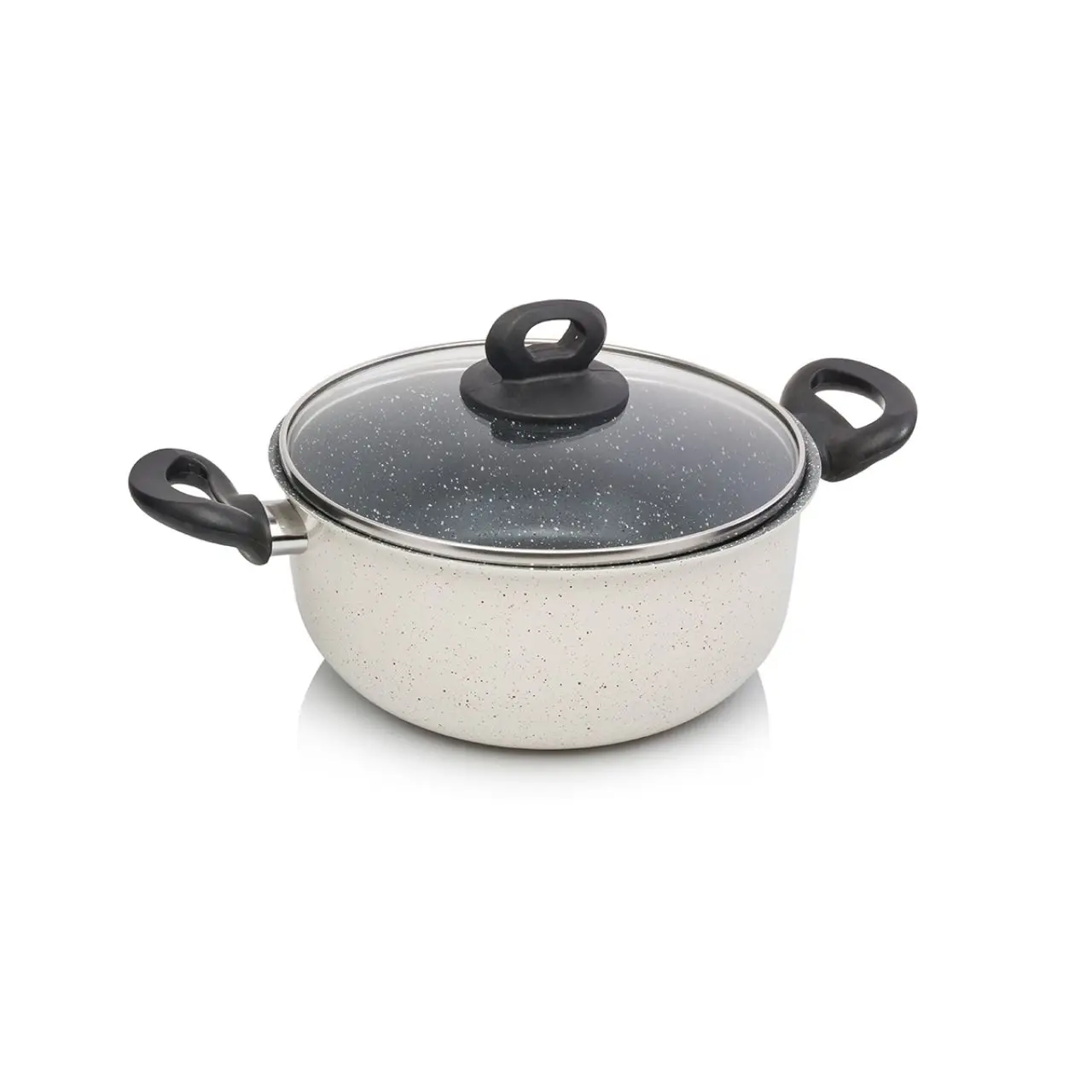 Cream Color 22 CM Cera Granite Deep Cookware