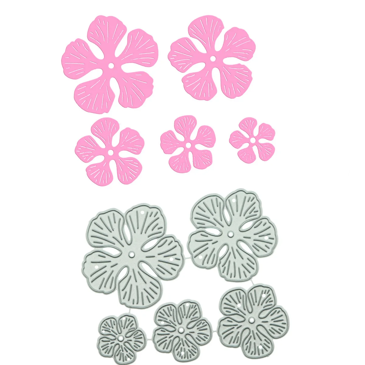 5-Petal Flower Cherry Sakura Pattern Metal Cutting Dies For Scrapbooking Invitation Card Decorating Cutter Punch Stencil