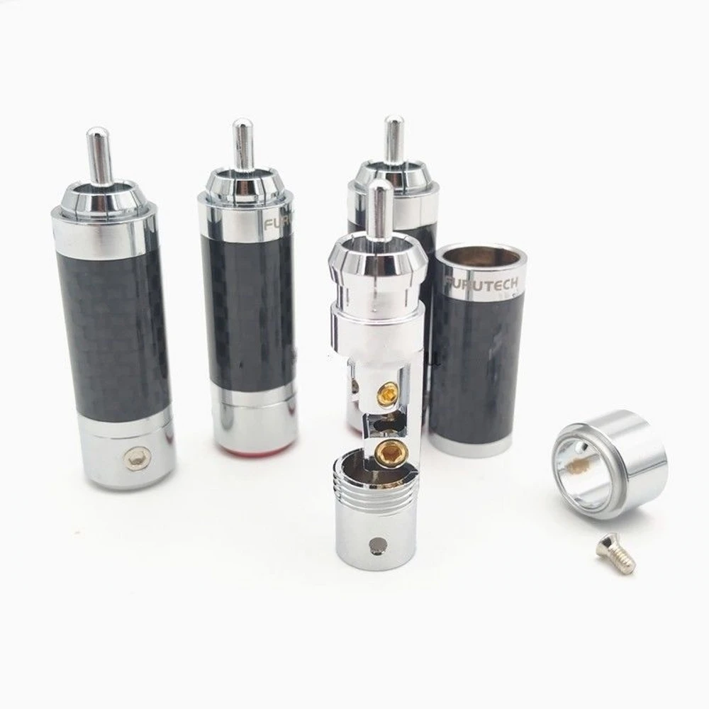 FURUTECH-enchufe RCA de fibra de carbono CF-102(R), alta gama, Audio HIFI, mango de desmagnetización