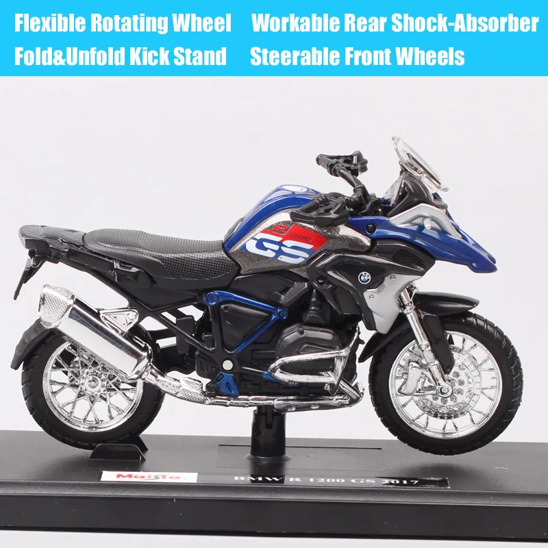 子供用ミニチュア自転車モデルr1200gs,1:18スケール,ダイキャストビークル,ツーリング,r 1200 gs,2017お土産