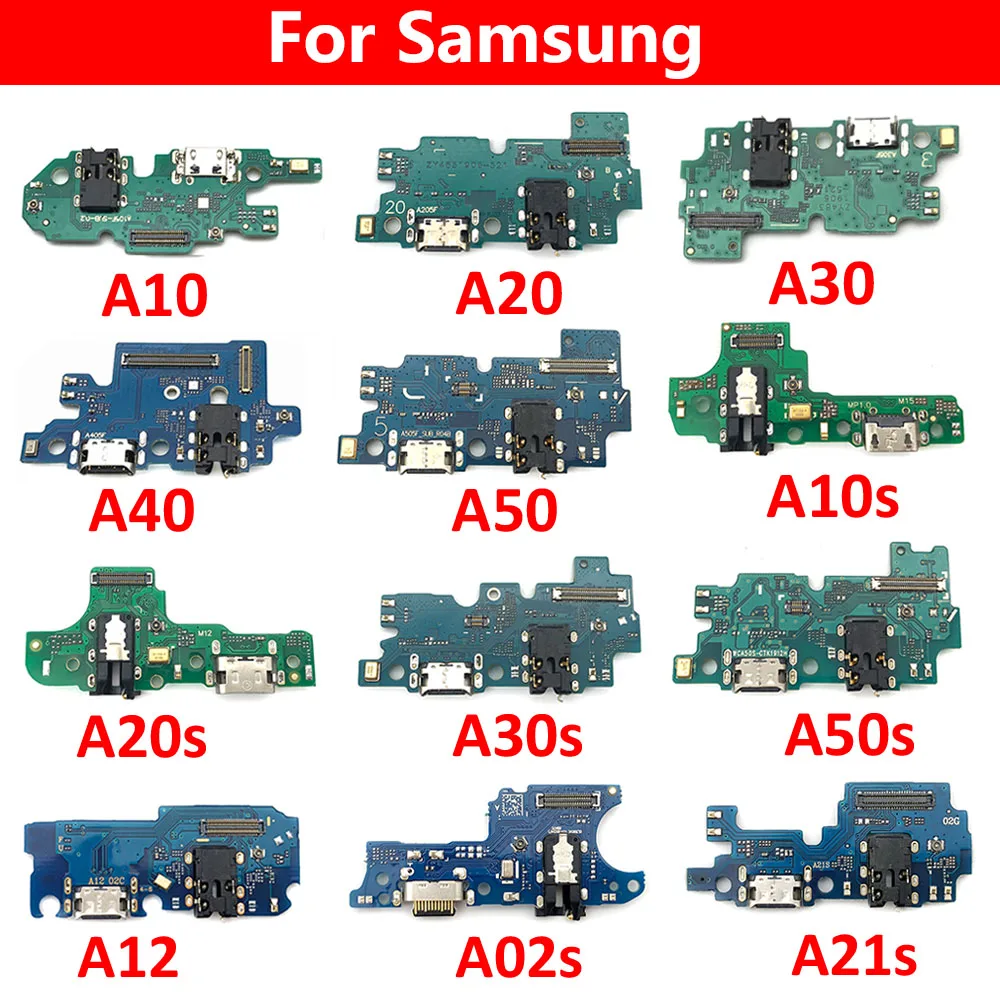 USB Charger Dock Connector Charging Board Port Flex Cable For Samsung A10 A10S A20 A20S A21S A30 A30S A40 A50 A50S A12 A02s A02