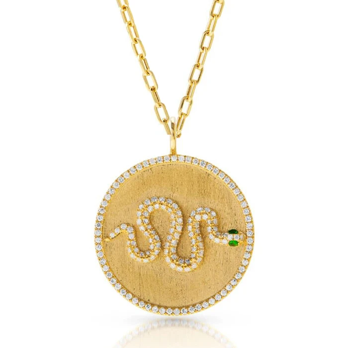 Fashion Winner Women Sweater Chain Gold Color Micro Pave CZ Snake Geometric Round Coin Paper Clip Chain Necklace