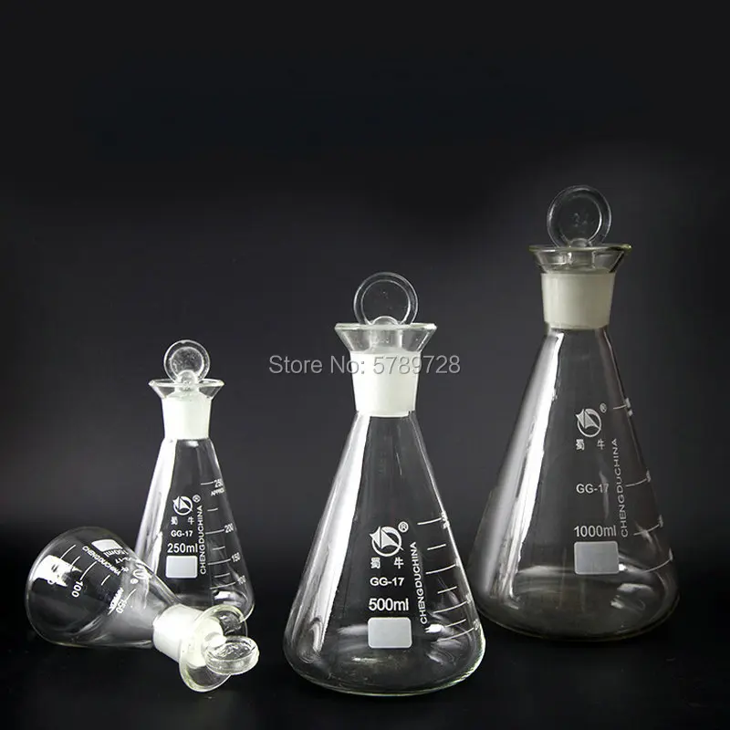 definir o iodo frasco triangulo alta de vidro de borosilicato cone iodo frasco de medicao 50ml 100ml 150ml 250ml 500ml 1000ml pcs 01